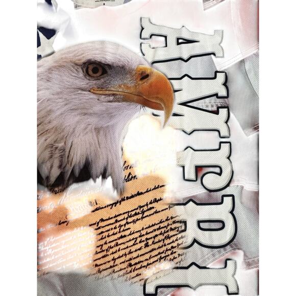 America Size L Cotton Traders Sport Mens Patriotic American Short Sleeve - Picture 2 of 3